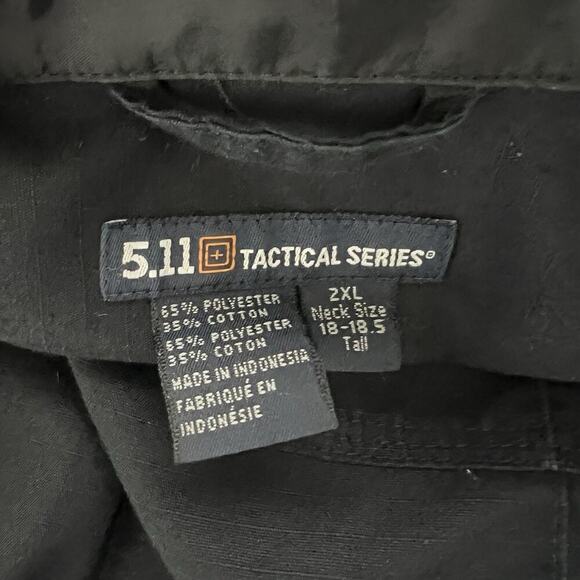 5.11 Tactical Series Mens 2XL Shirt blue Pockets Workwear Auto Shop Mechanic - Picture 11 of 13